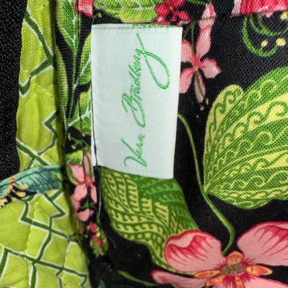 VERA BRADLEY Botannica Black Green and Pink Floral Bag - Picture 2 of 11
